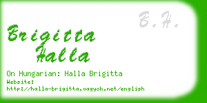 brigitta halla business card